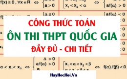 Công thức Toán ôn thi THPT Quốc Gia - Đại học